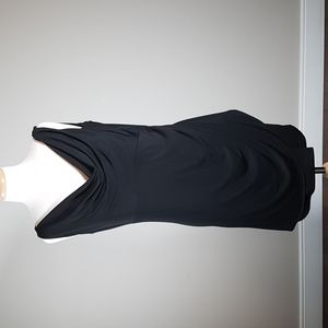 Black ruched Jersey dress